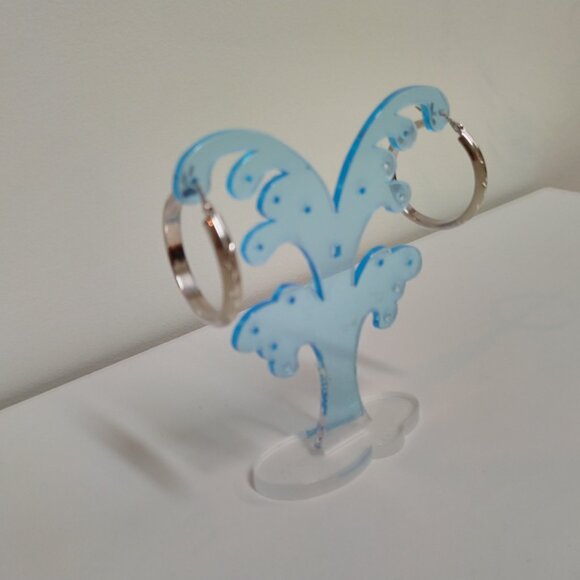 Sterling Silver hoop earrings, NWT - Picture 6 of 12